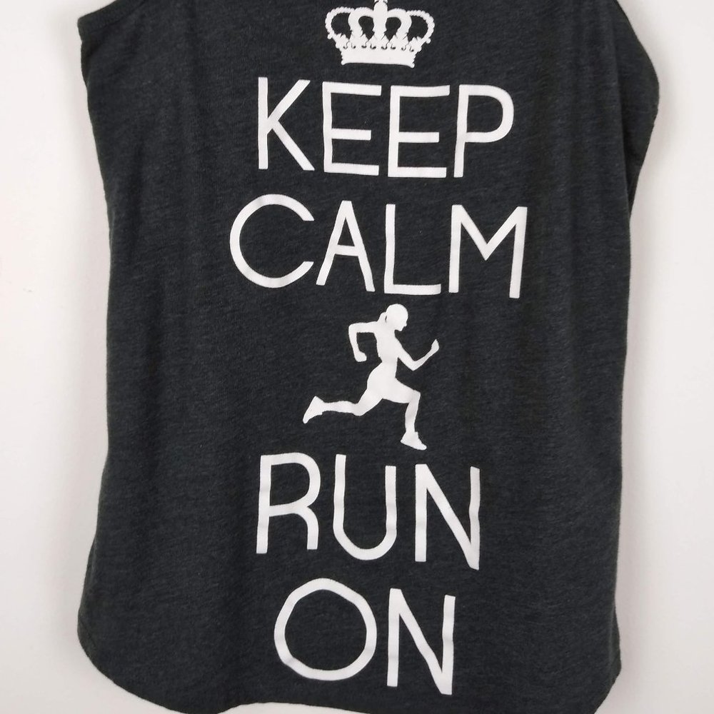 Keep Calm Run On Graphic Tank Top - Picture 2 of 4